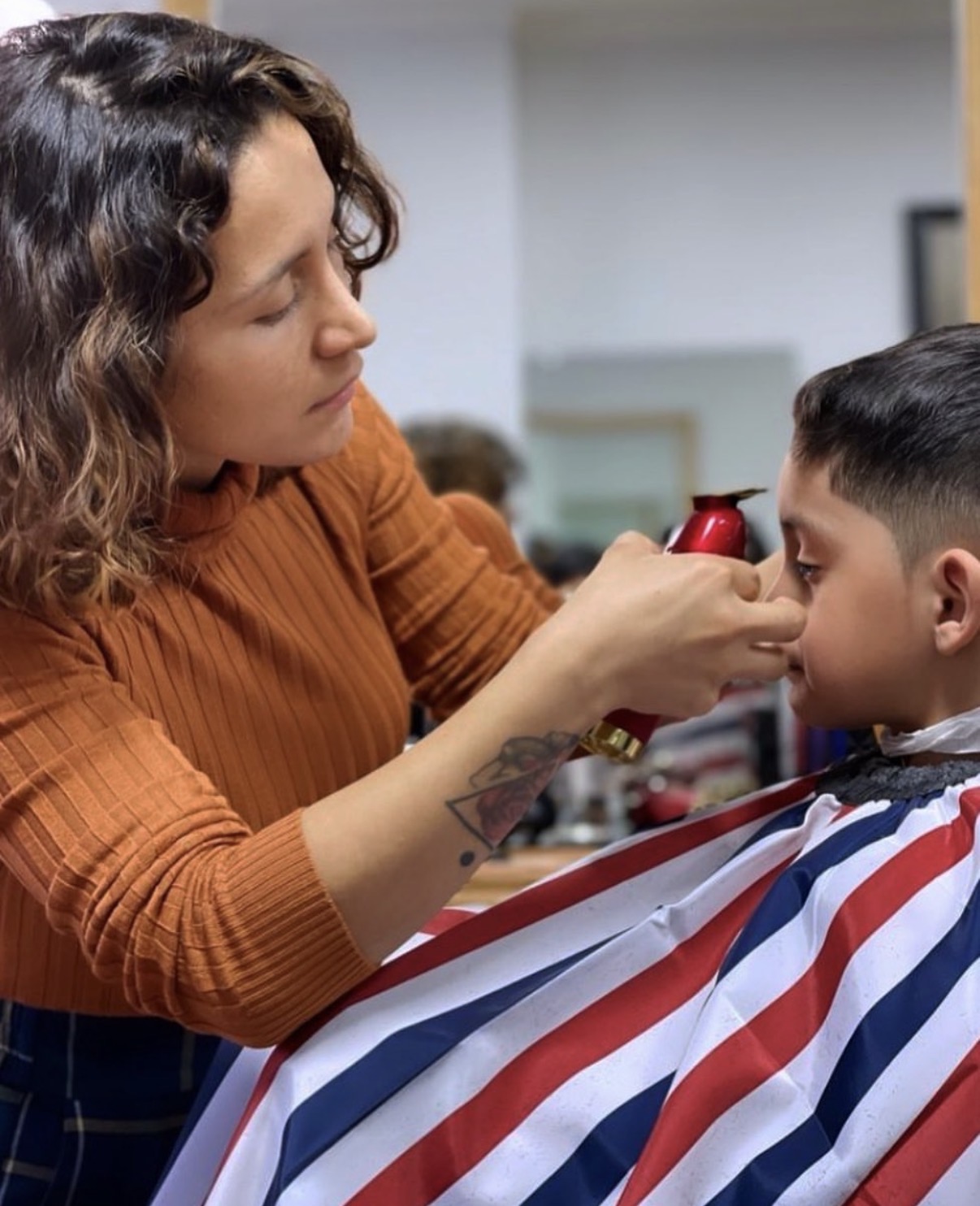 Jessi G Style haircut in progress